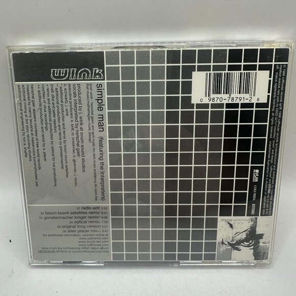 Wink Simple Man CD Single Featuring The Interpreters 1998 Ruffhouse Records - Picture 2 of 4